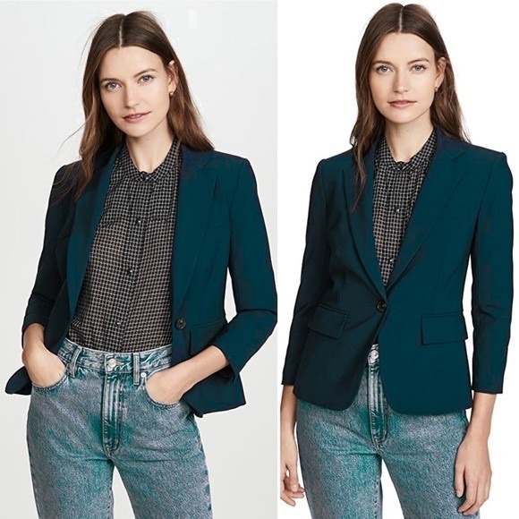 Nwt Veronica Beard Schoolboy Dickey Jacket Blazer Green